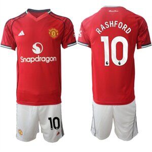 Marcus Rashford Red Soccer Jersey Suit